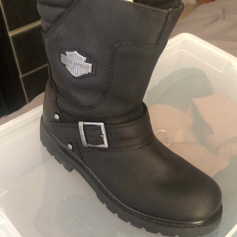 Mens black Harley Davidson Boots